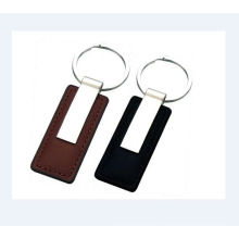 Кожаный брелок для ключей, Металлический брелок с искусственной кожей (GZHY-KA-023)